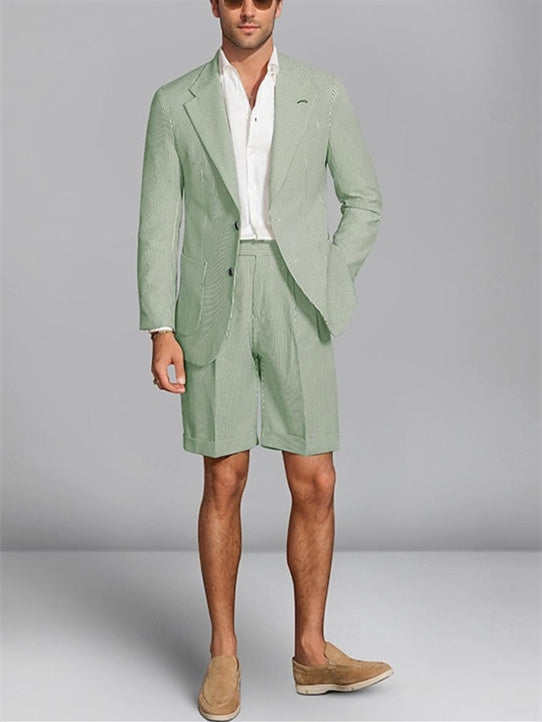 Samuel | Men's Tailored Fit Seersucker Wedding Shorts