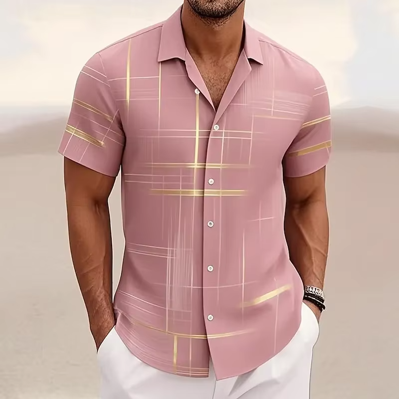 Gregory | Modern Patterned Short-Sleeve Shirt