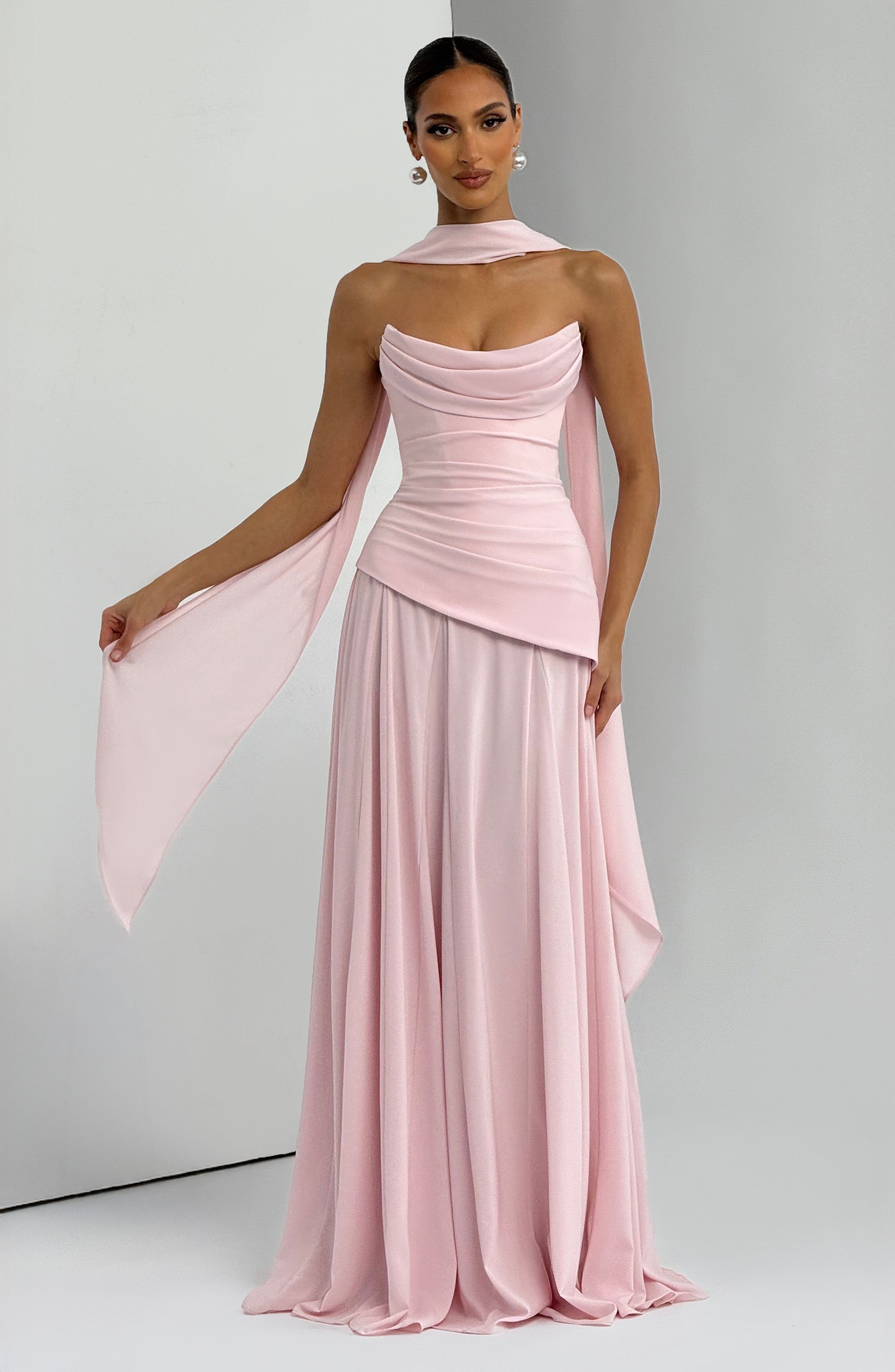 Sophia | Women's Satin Strapless Maxi Evening Dress