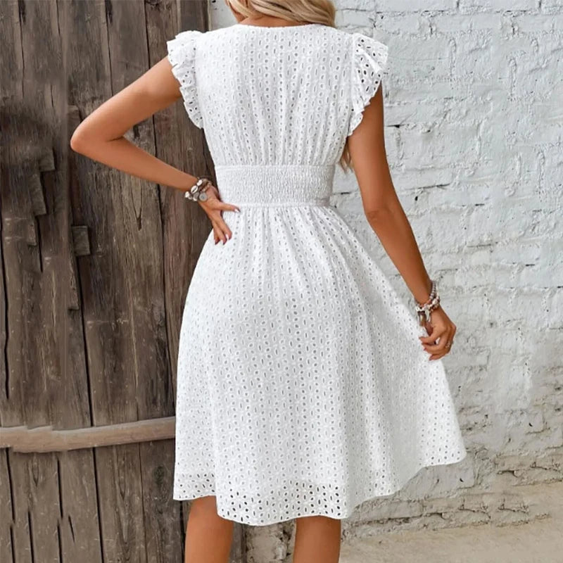 Sophia | Women's Summer V-Neck Flare Sleeve Dress