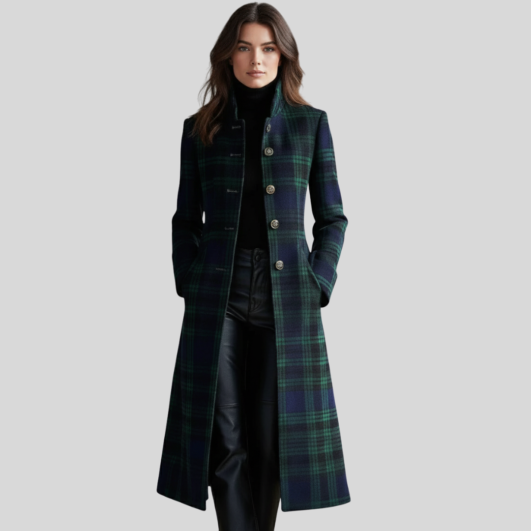 Samira - Timeless Plaid Elegant Coat
