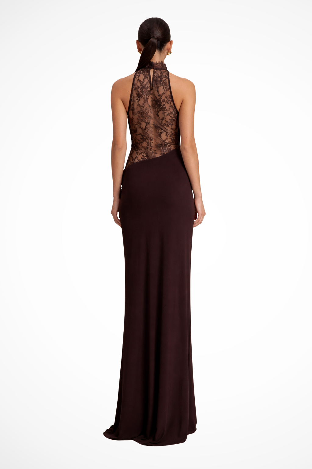 Vera | Women's Lace Halter Neck Maxi Dress