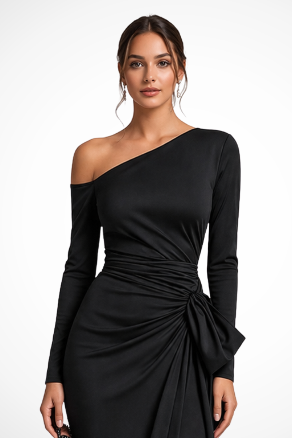 Viola | Women's Satin One Shoulder Maxi Dress