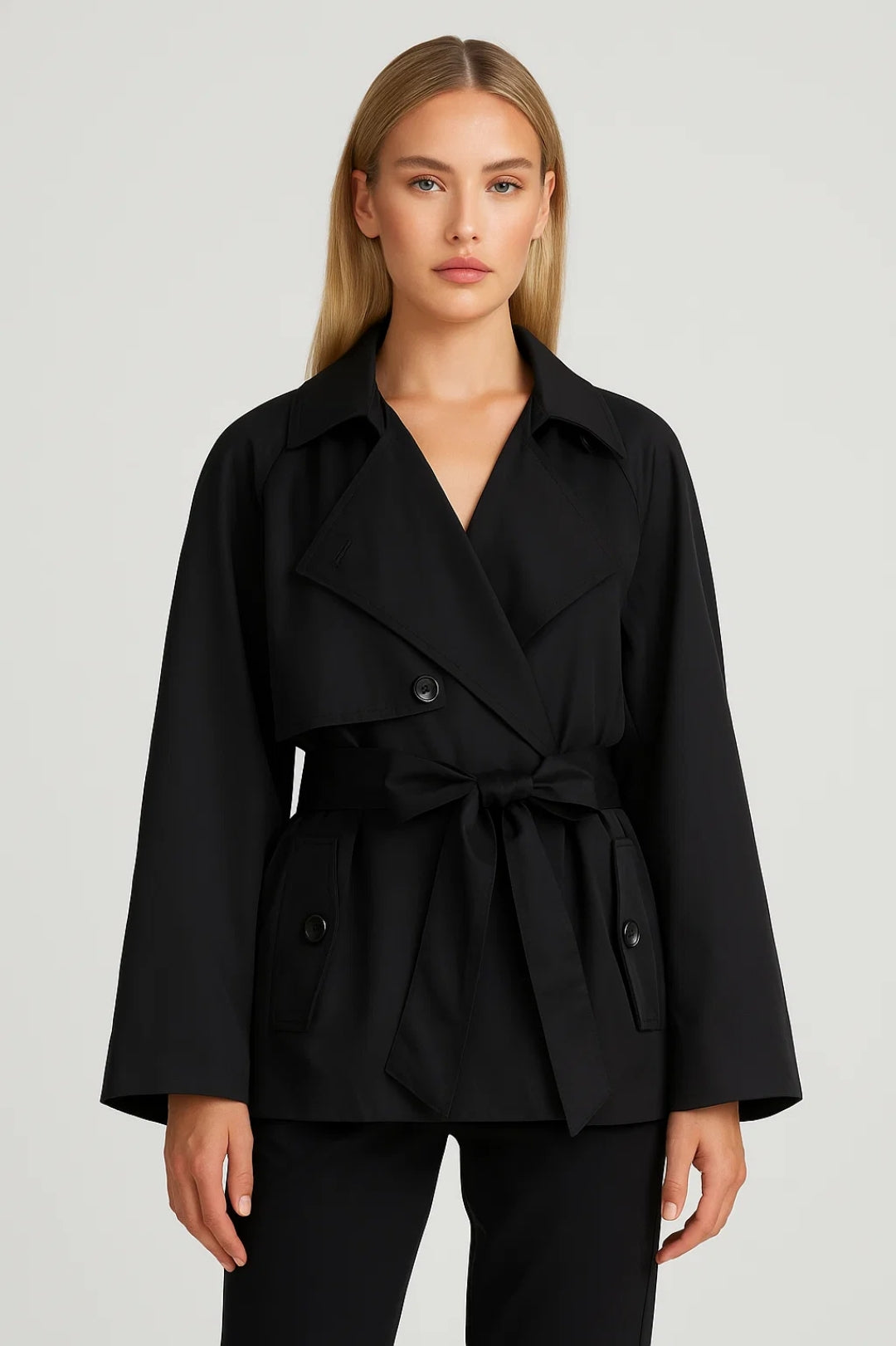 Trench Coat Women - Cotton Fitted Spring Coat