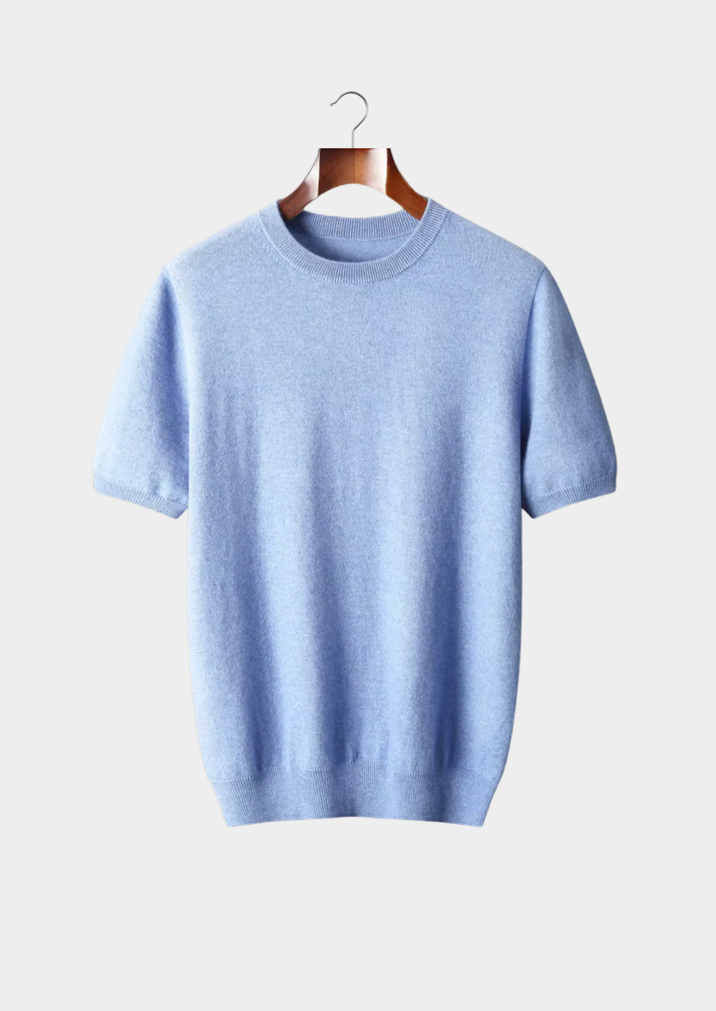 100% CASHMERE CLASSIC CREWNECK T-SHIRT